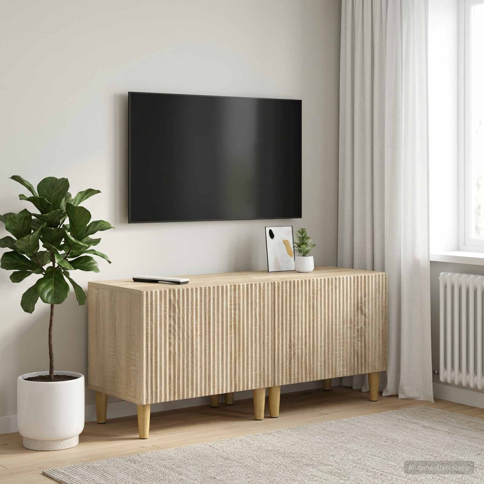 vidaXL TV Cabinet Sonoma Oak Engineered Wood 1