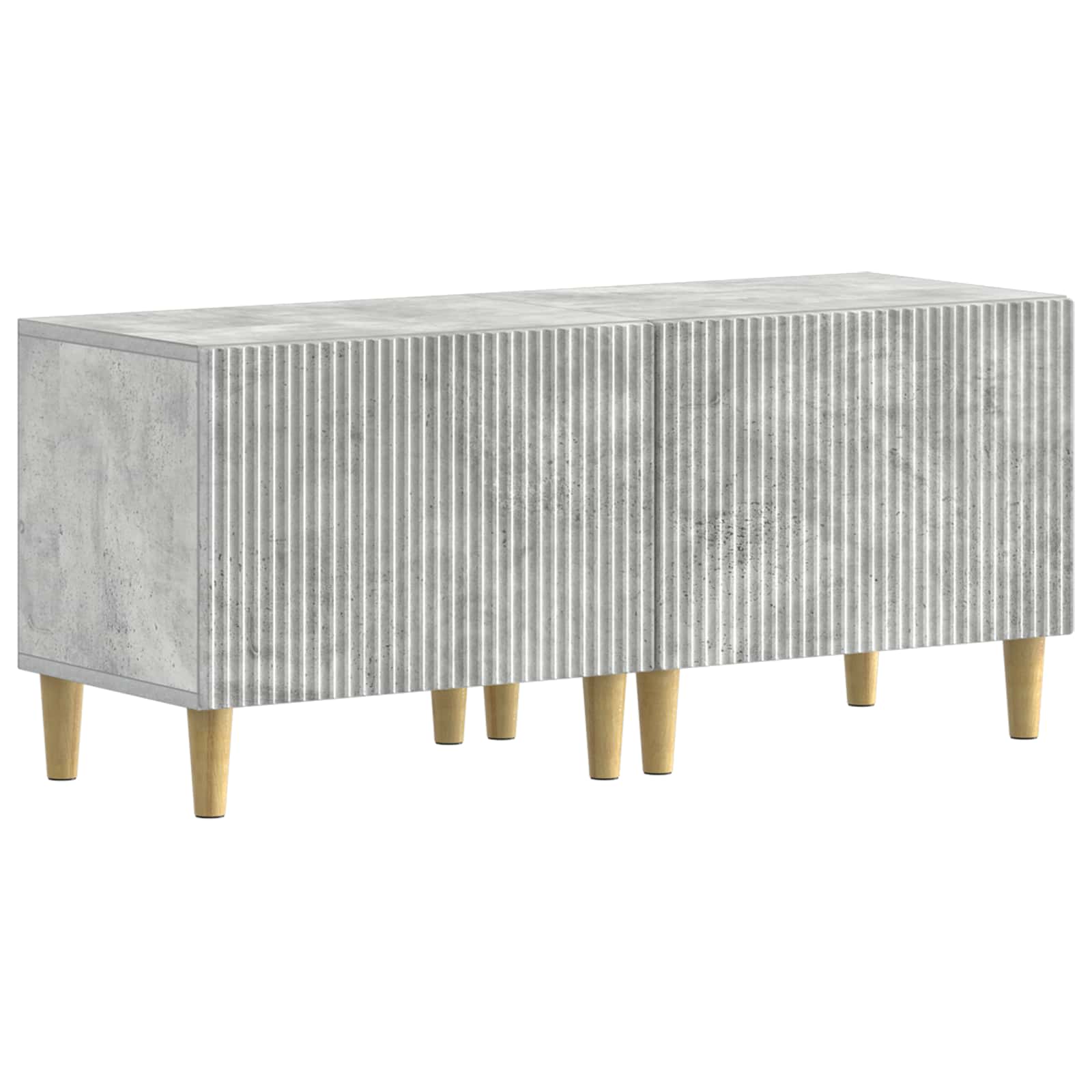vidaXL TV Cabinet Concrete Grey Engineered Wood 2