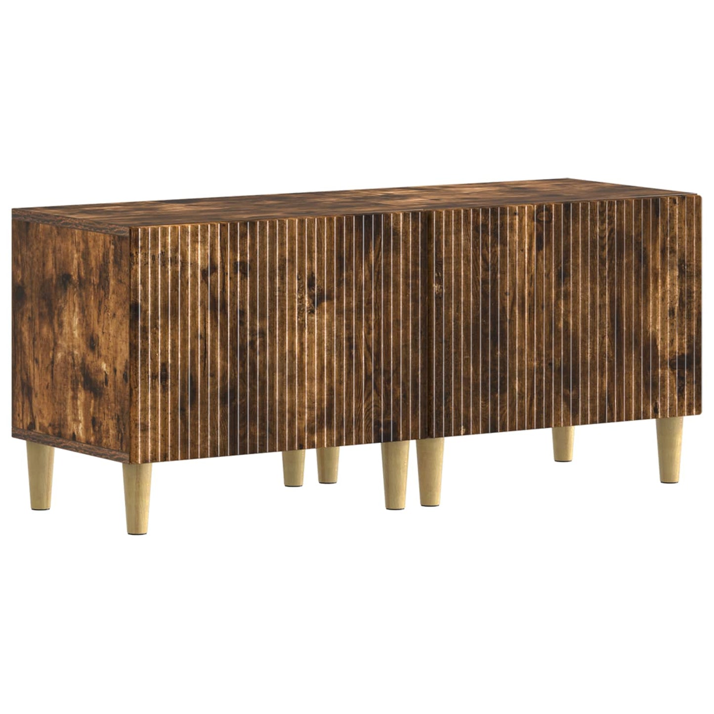 vidaXL TV Cabinet Smoked Oak Engineered Wood 2
