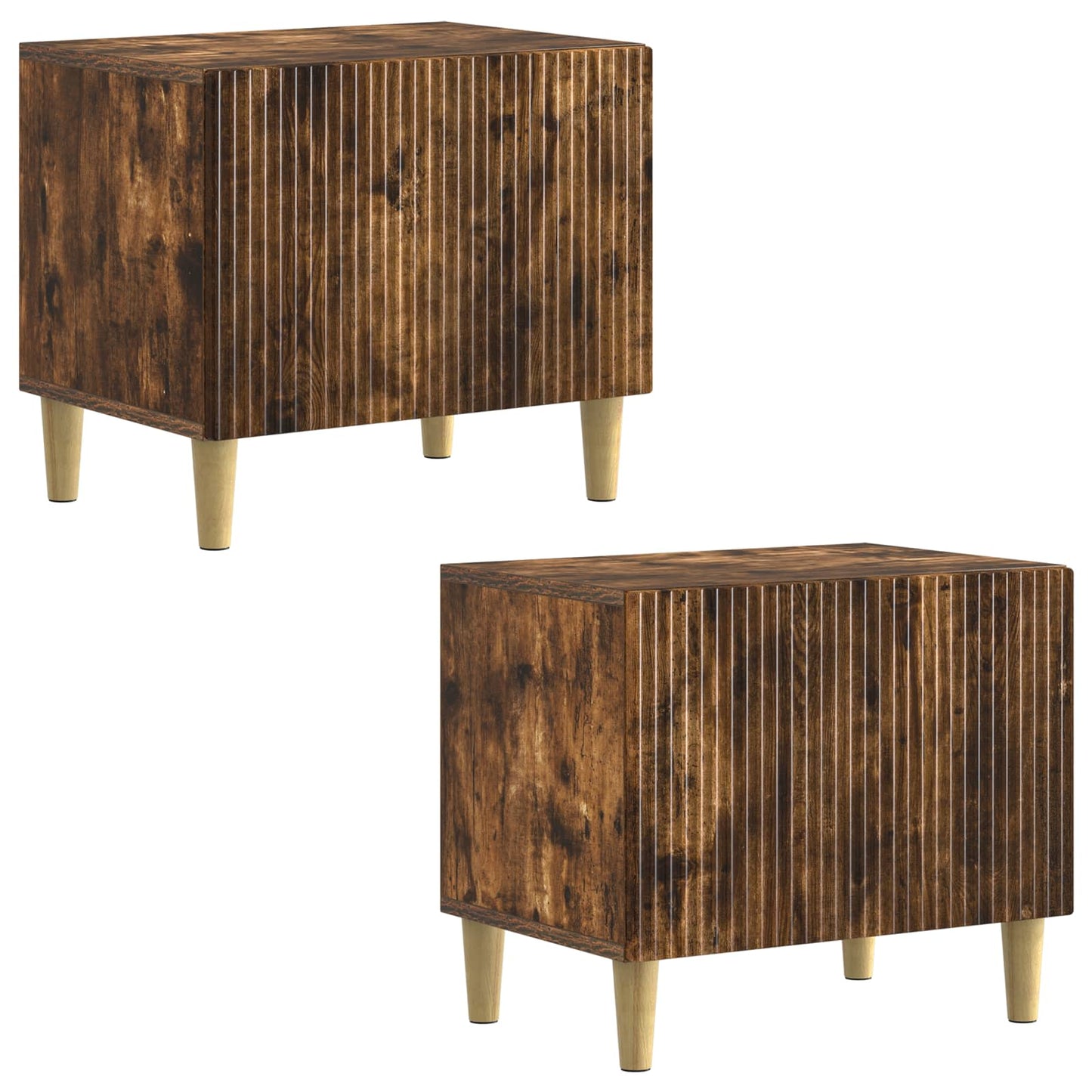vidaXL TV Cabinet Smoked Oak Engineered Wood 4