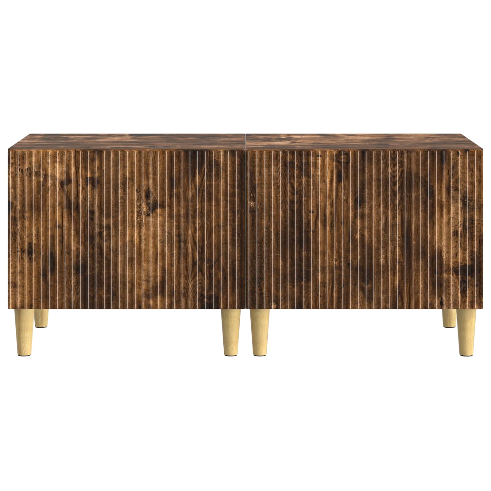 vidaXL TV Cabinet Smoked Oak Engineered Wood 5
