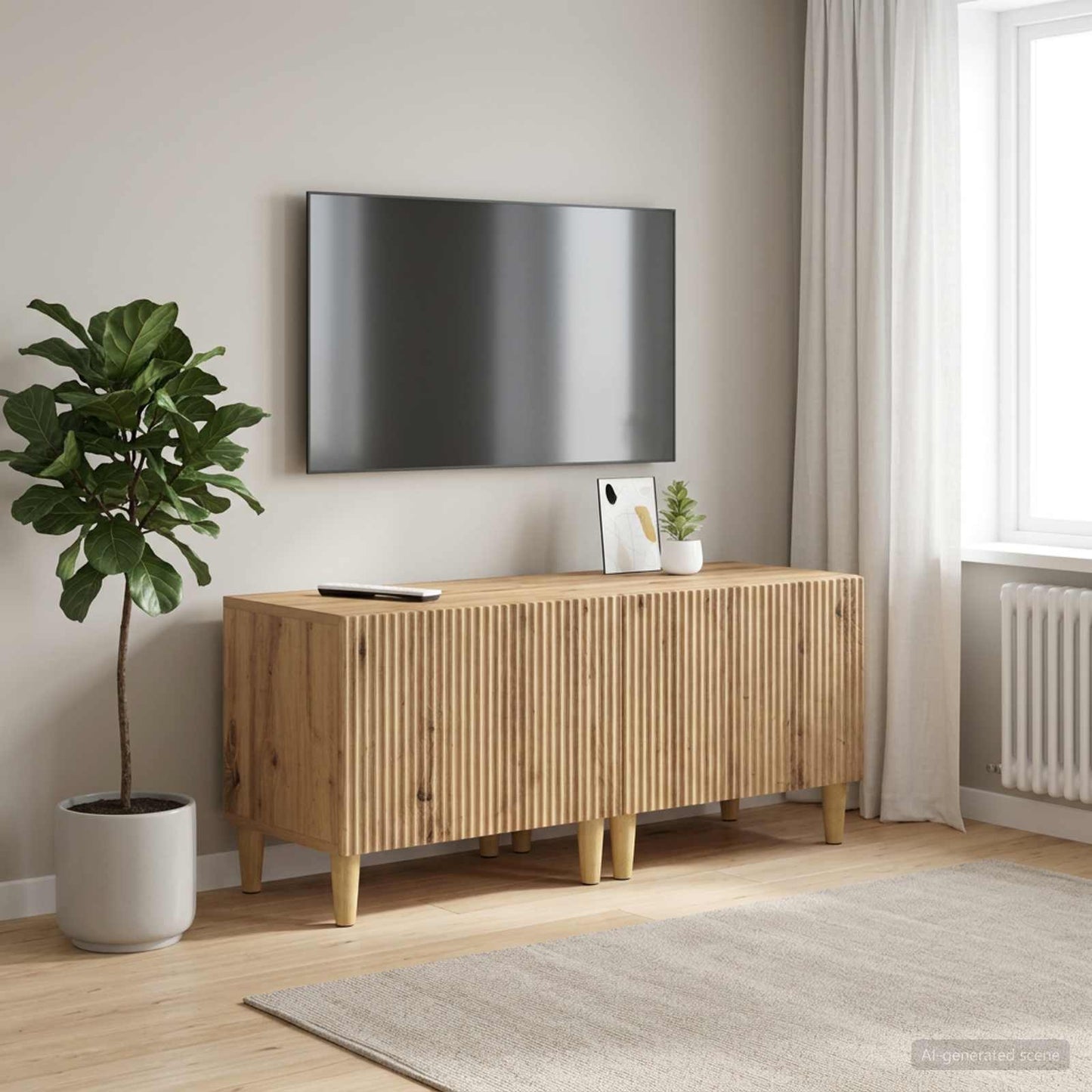 vidaXL TV Cabinet Artisan Oak Engineered Wood 1