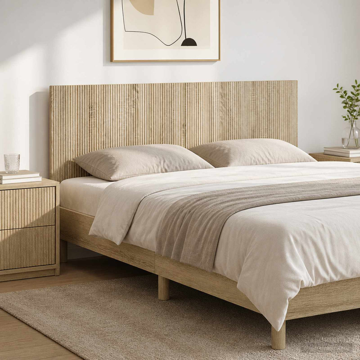 Wall-Mounted Headboard ARNHEM Engineered Wood Width 180 cm Sonoma oak