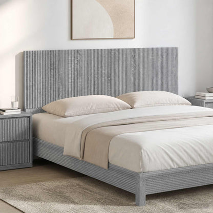 Wall-Mounted Headboard ARNHEM Engineered Wood Width 180 cm Grey sonoma