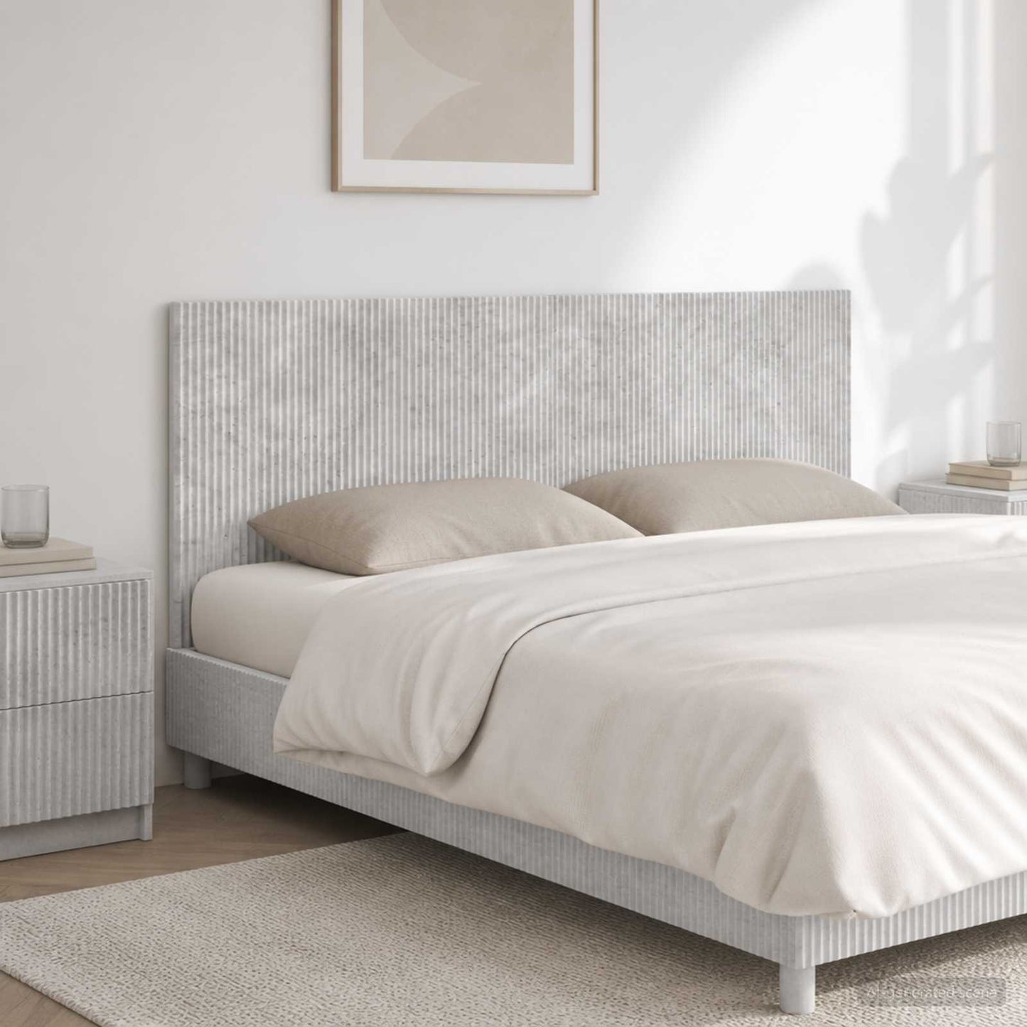 vidaXL Wall-Mounted Headboard ARNHEM Concrete Grey Engineered Wood 1