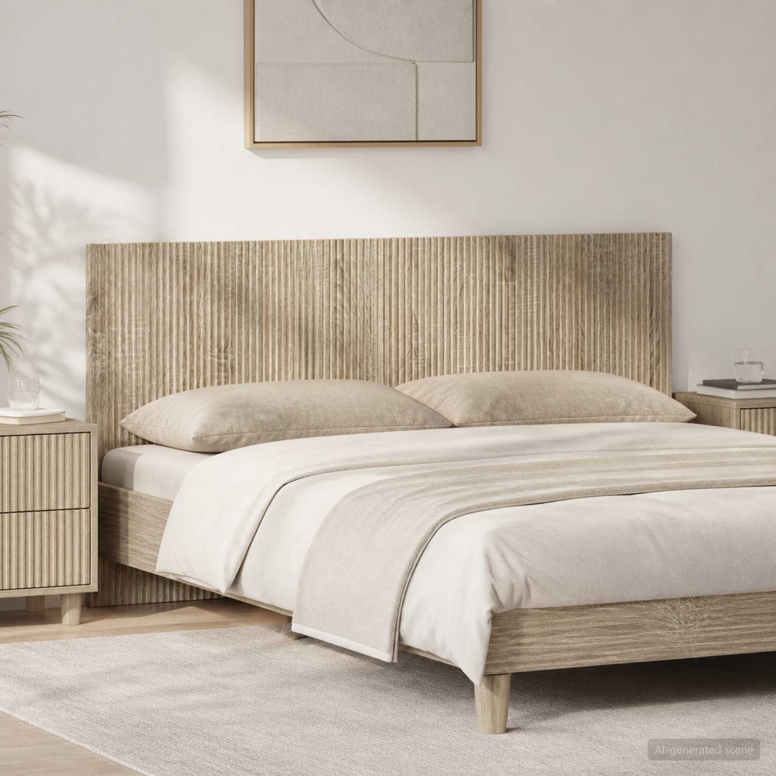 vidaXL Wall-Mounted Headboard ARNHEM Sonoma Oak Engineered Wood 1