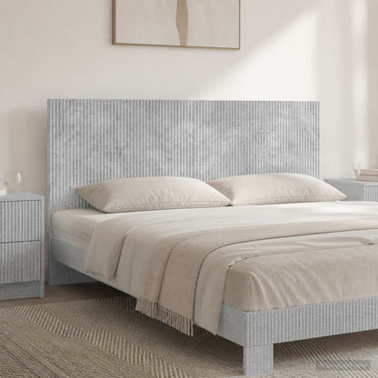 vidaXL Wall-Mounted Headboard ARNHEM Concrete Grey Engineered Wood 1