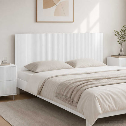 vidaXL Wall-Mounted Headboard ARNHEM High Gloss White Engineered Wood 1