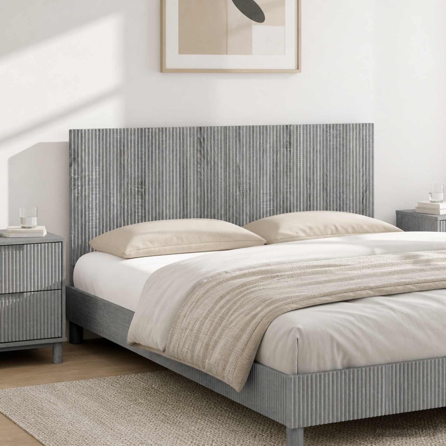 vidaXL Wall-Mounted Headboard ARNHEM Grey Sonoma Engineered Wood 1