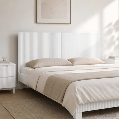 vidaXL Wall-Mounted Headboard ARNHEM High Gloss White Engineered Wood 1