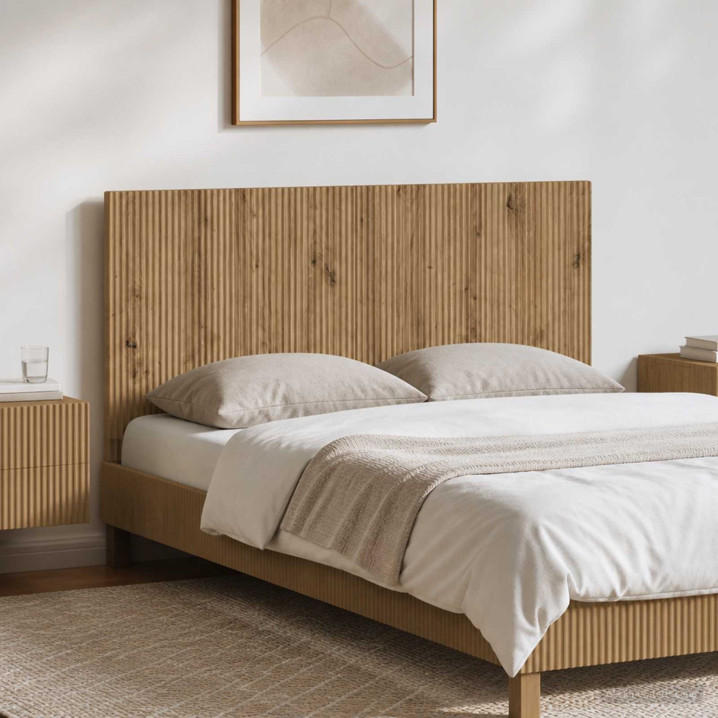 vidaXL Wall-Mounted Headboard ARNHEM Artisan Oak Engineered Wood 1