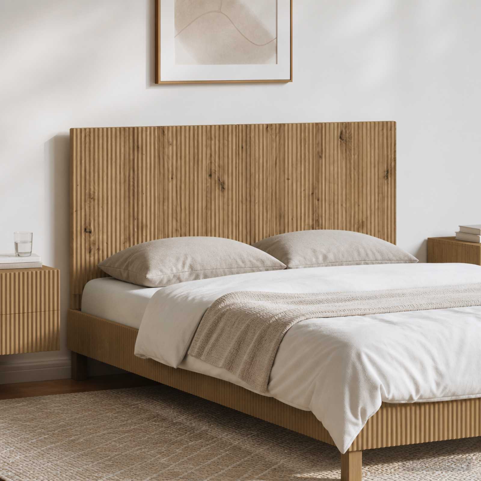 vidaXL Wall-Mounted Headboard ARNHEM Artisan Oak Engineered Wood 1