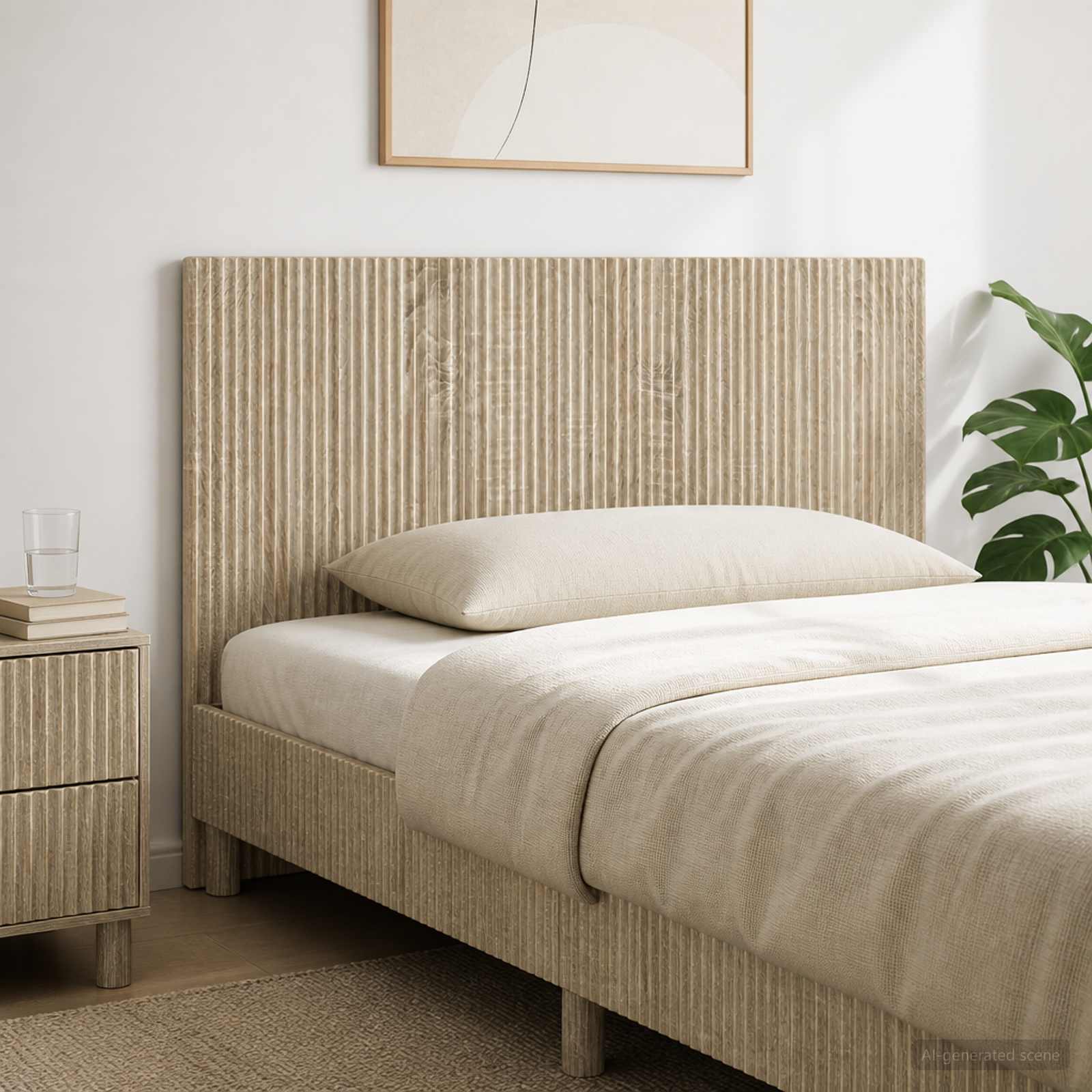 vidaXL Wall-Mounted Headboard ARNHEM Sonoma Oak Engineered Wood 1