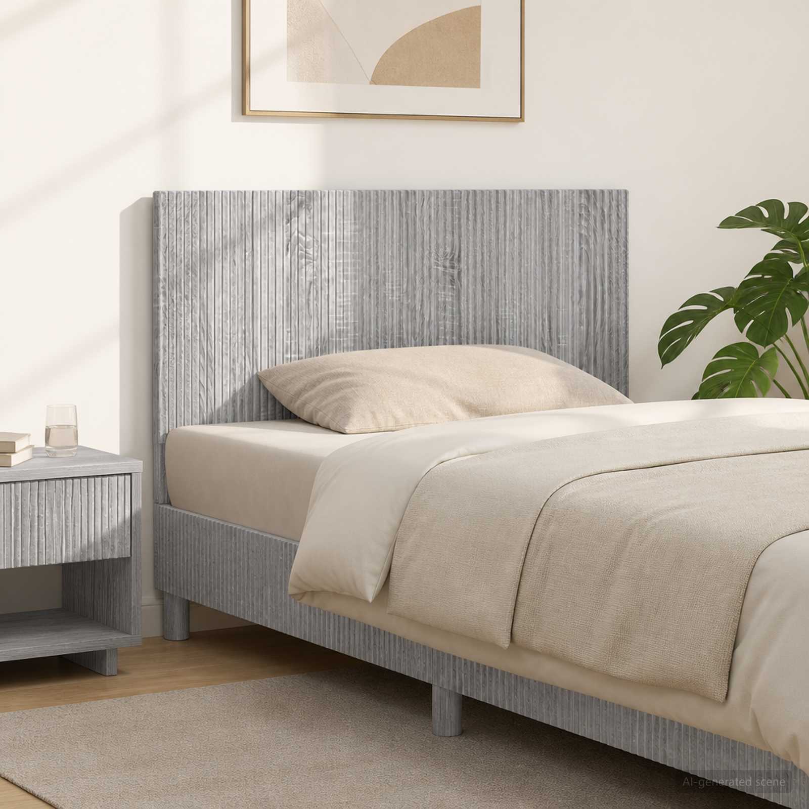 vidaXL Wall-Mounted Headboard ARNHEM Grey Sonoma Engineered Wood 1