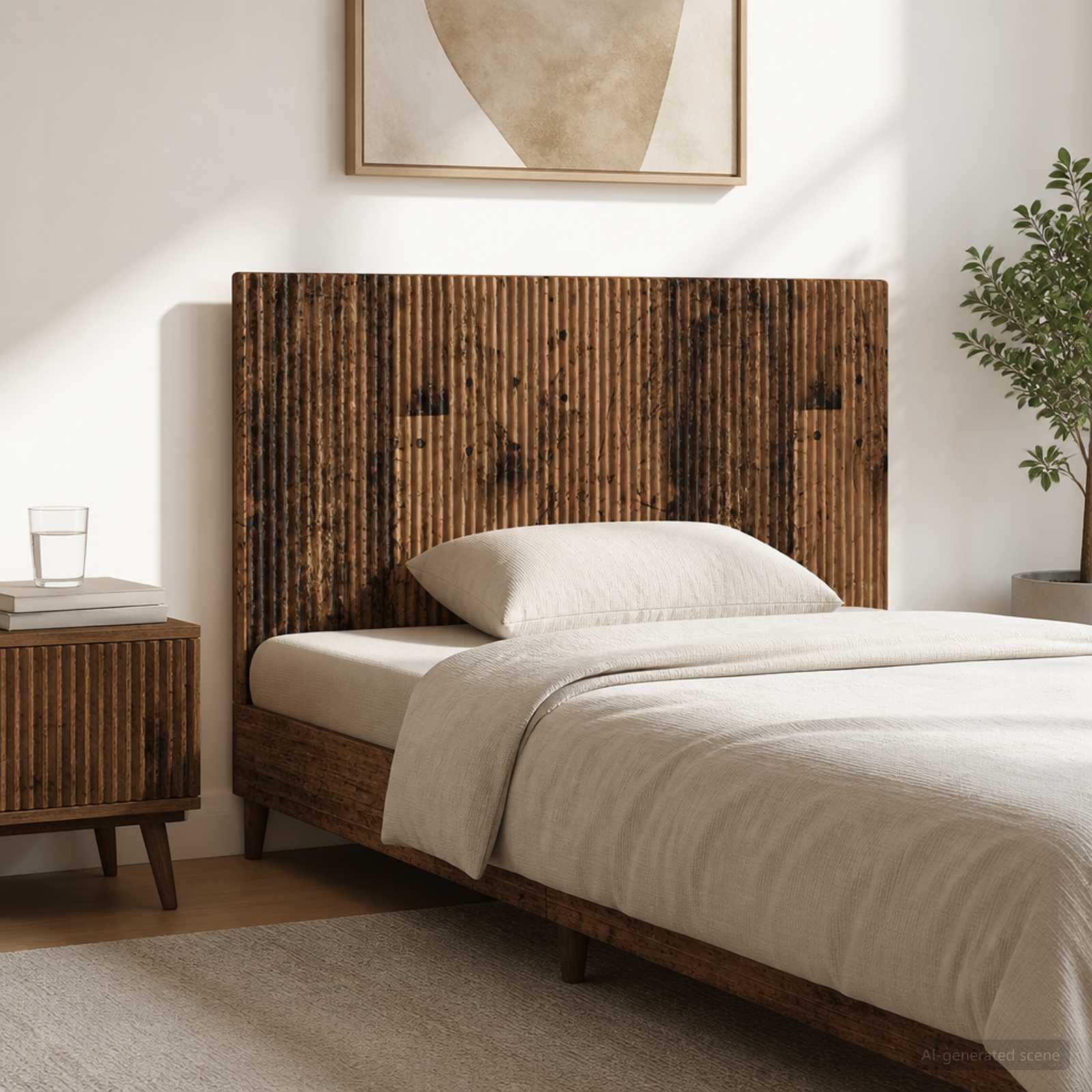 vidaXL Wall-Mounted Headboard ARNHEM Old Wood Engineered Wood 1