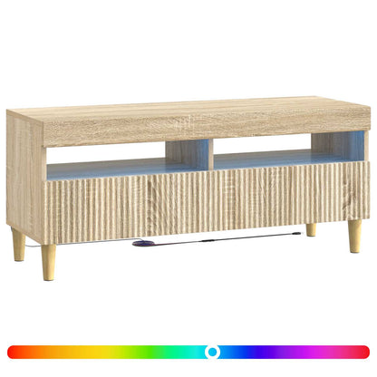 vidaXL LED TV Cabinet ARNHEM 100 x 35 x 43 cm Sonoma Oak 3