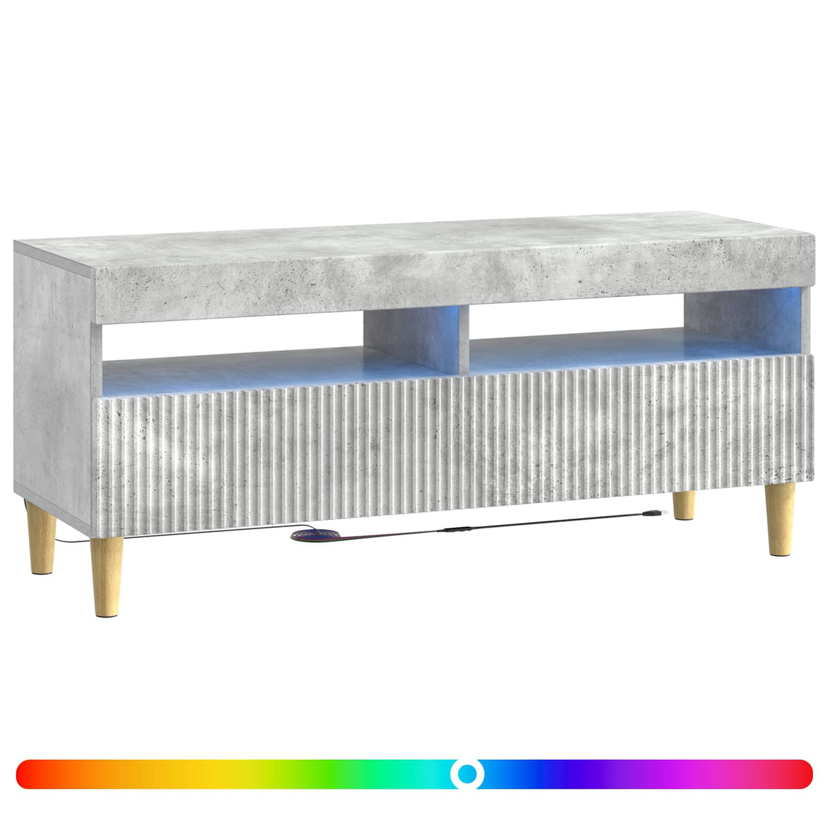 LED TV Cabinet ARNHEM 100 x 35 x 43 cm Concrete grey