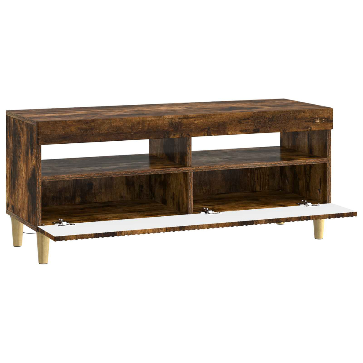 vidaXL LED TV Cabinet ARNHEM 100 x 35 x 43 cm Smoked Oak 5