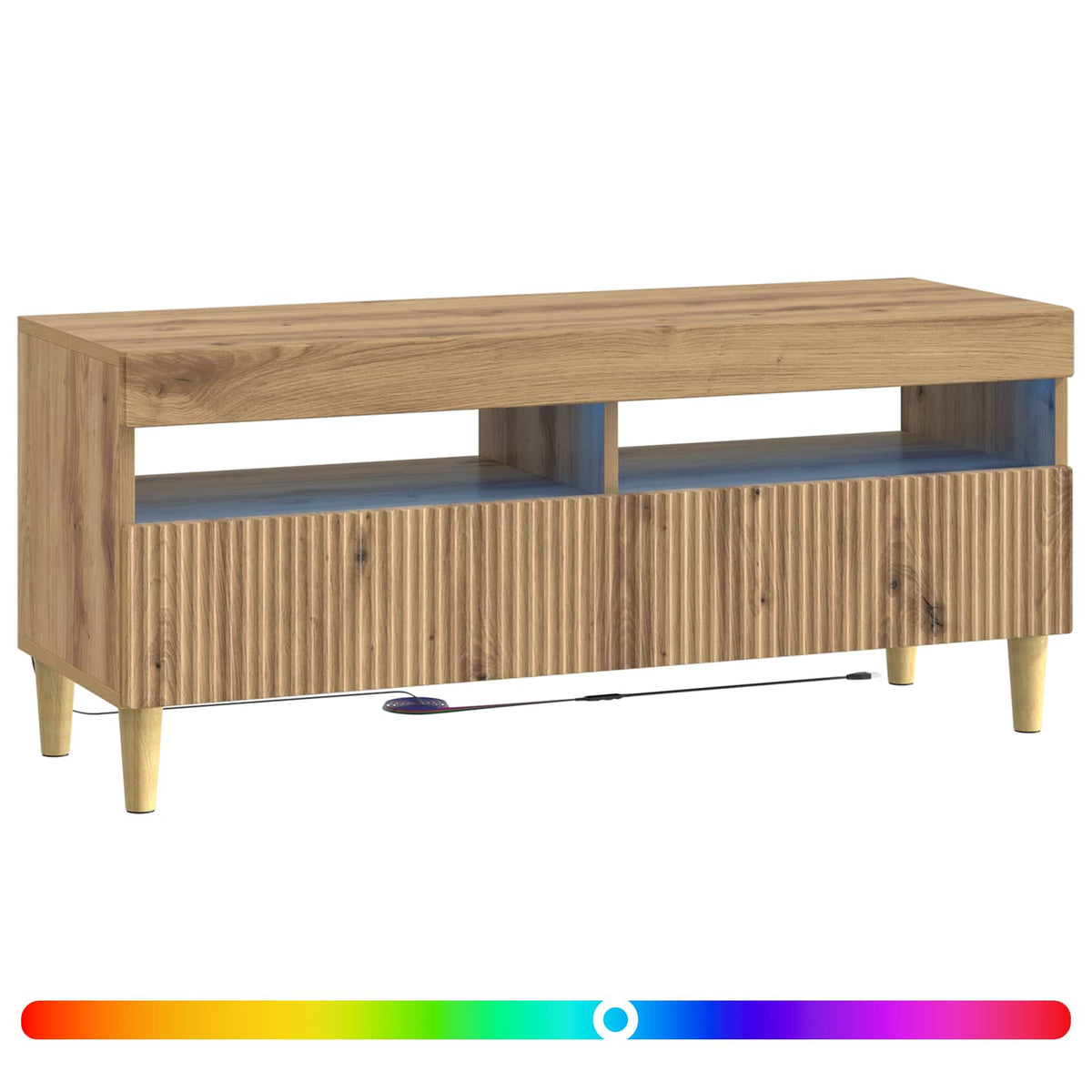 LED TV Cabinet ARNHEM 100 x 35 x 43 cm Artisan oak