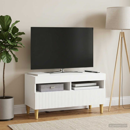 vidaXL LED TV Cabinet White Engineered Wood 4