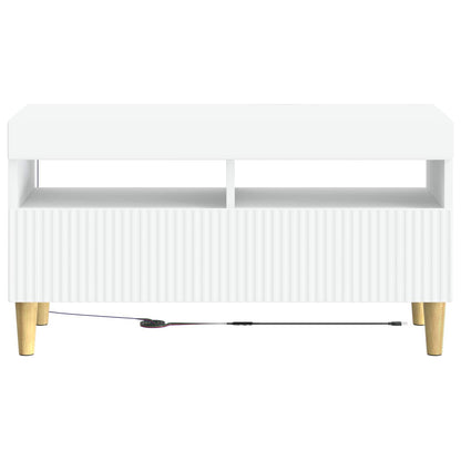vidaXL LED TV Cabinet White Engineered Wood 6