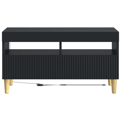 vidaXL LED TV Cabinet Black Engineered Wood 6