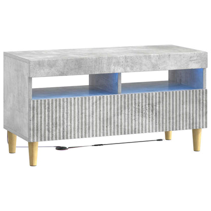 vidaXL LED TV Cabinet Concrete Grey Engineered Wood 2