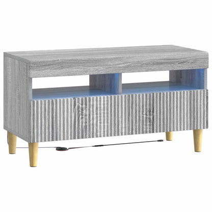vidaXL LED TV Cabinet Grey Sonoma Engineered Wood 2