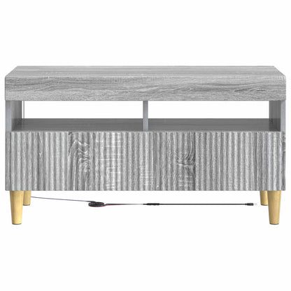 vidaXL LED TV Cabinet Grey Sonoma Engineered Wood 6