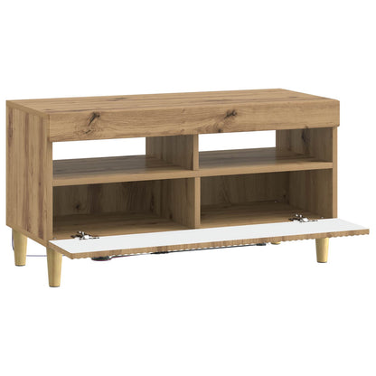 vidaXL LED TV Cabinet Artisan Oak Engineered Wood 5