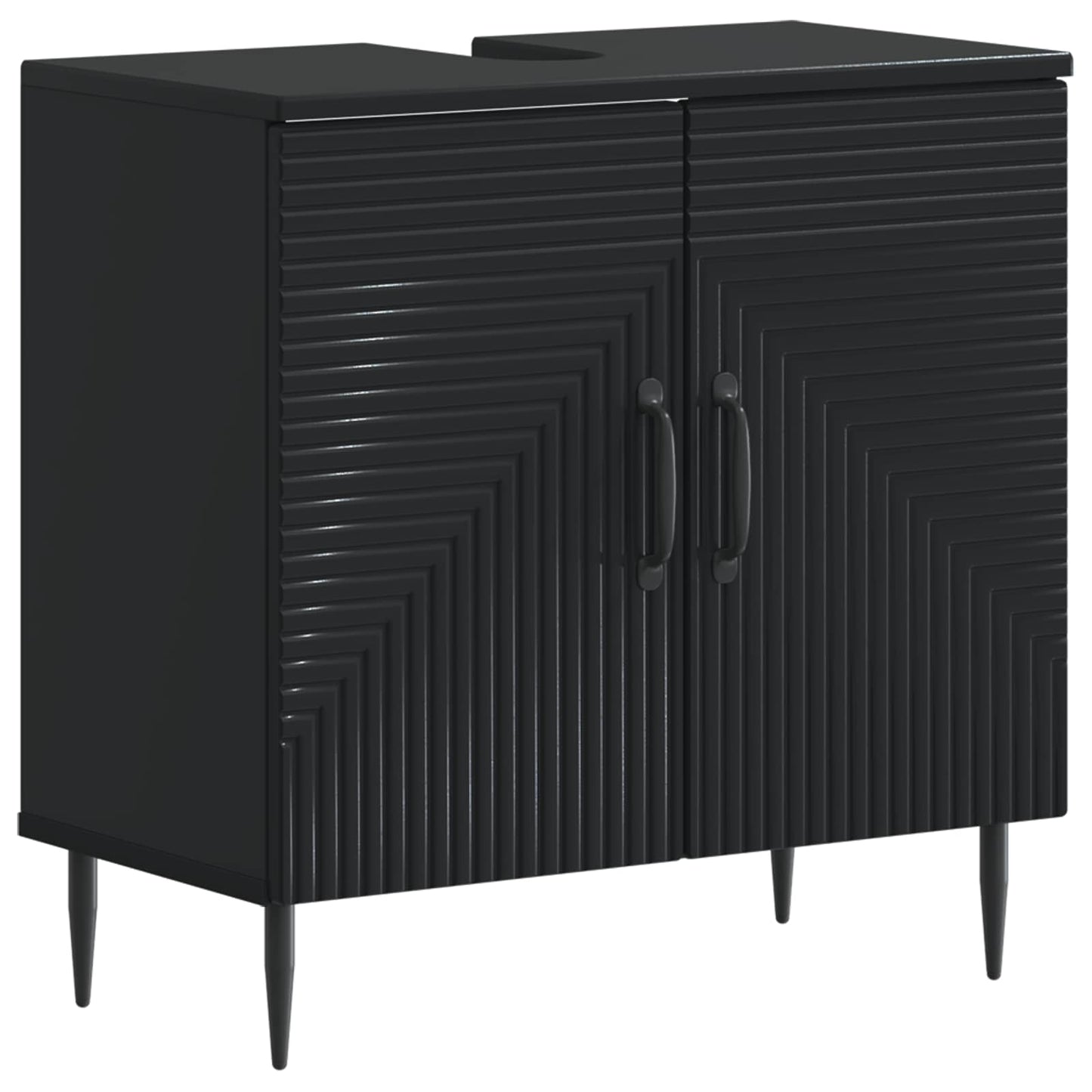 vidaXL Bathroom Sink Cabinet HAARLEM Black 59.5 x 31.5x 59 cm 2