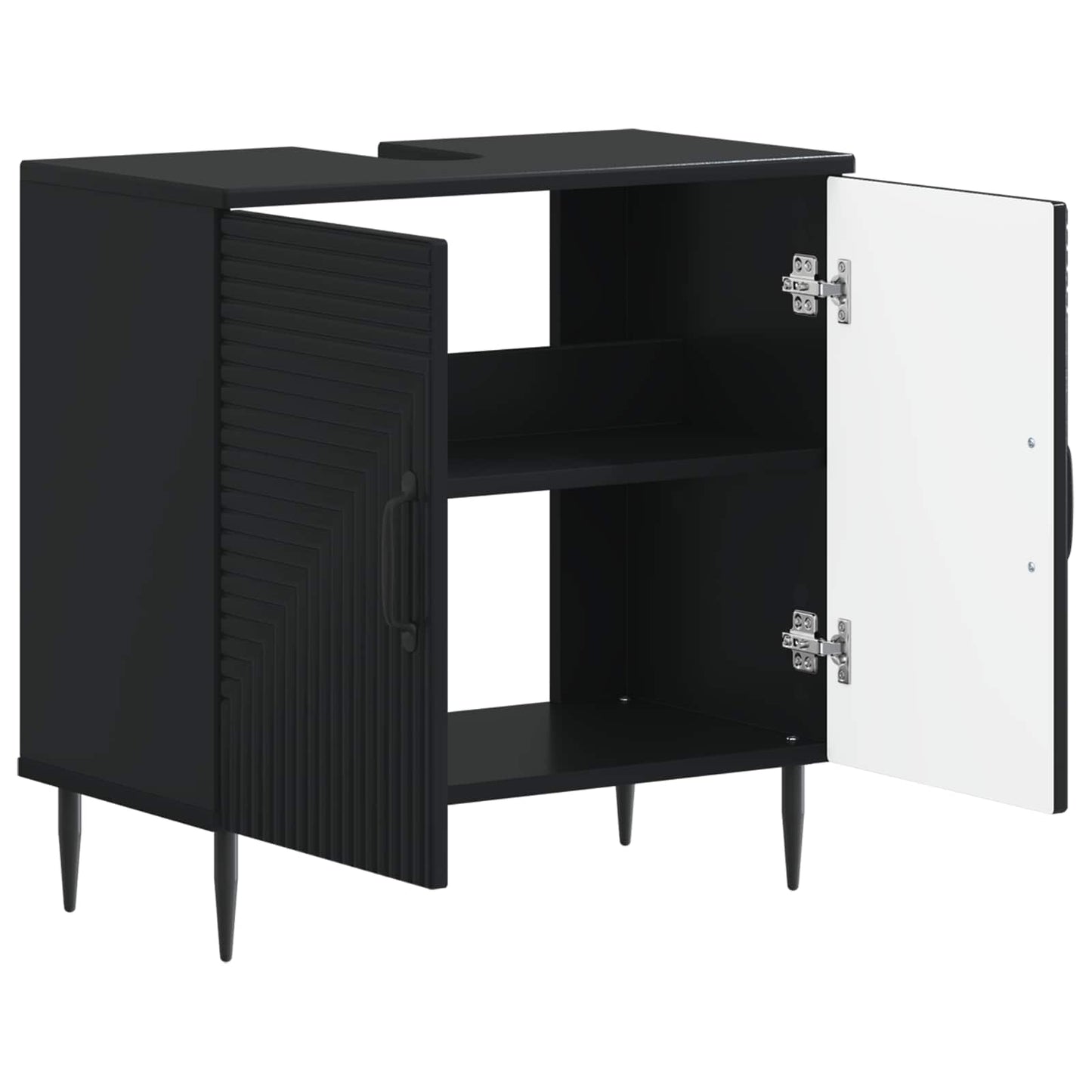 vidaXL Bathroom Sink Cabinet HAARLEM Black 59.5 x 31.5x 59 cm 3