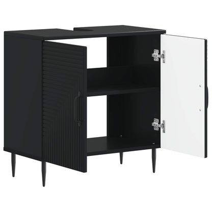 vidaXL Bathroom Sink Cabinet HAARLEM Black 59.5 x 31.5x 59 cm 3