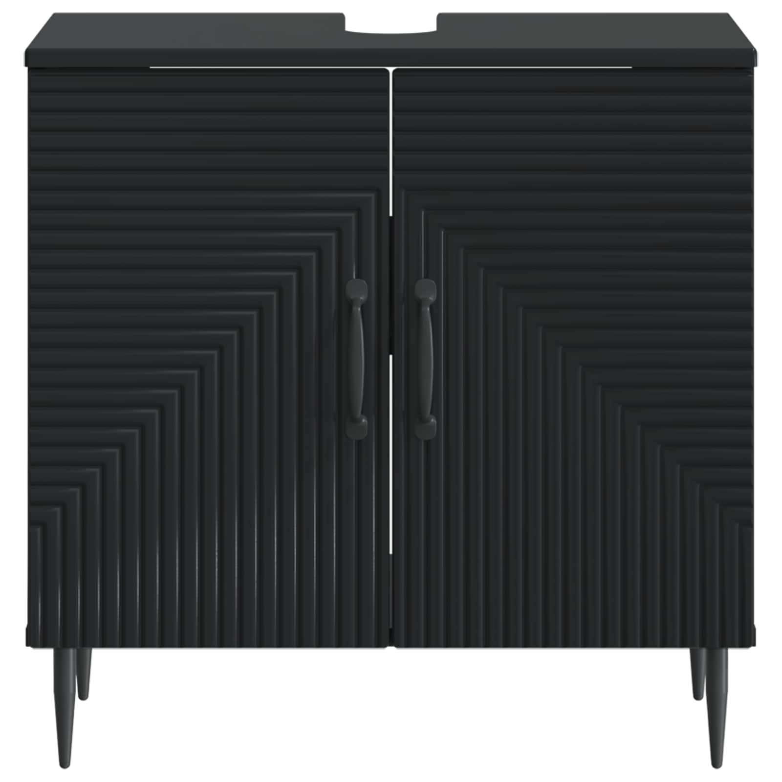 vidaXL Bathroom Sink Cabinet HAARLEM Black 59.5 x 31.5x 59 cm 4