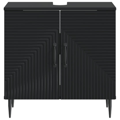 vidaXL Bathroom Sink Cabinet HAARLEM Black 59.5 x 31.5x 59 cm 4