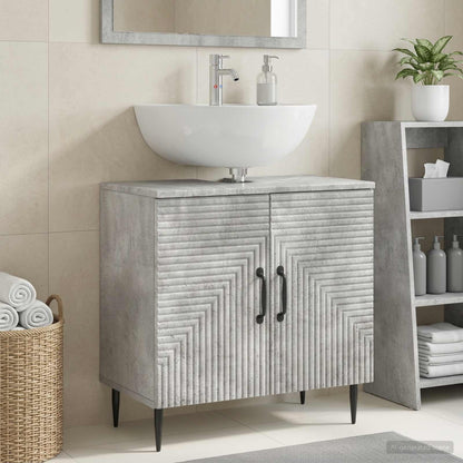 vidaXL Bathroom Sink Cabinet HAARLEM Concrete Grey 59.5 x 31.5x 59 cm 1