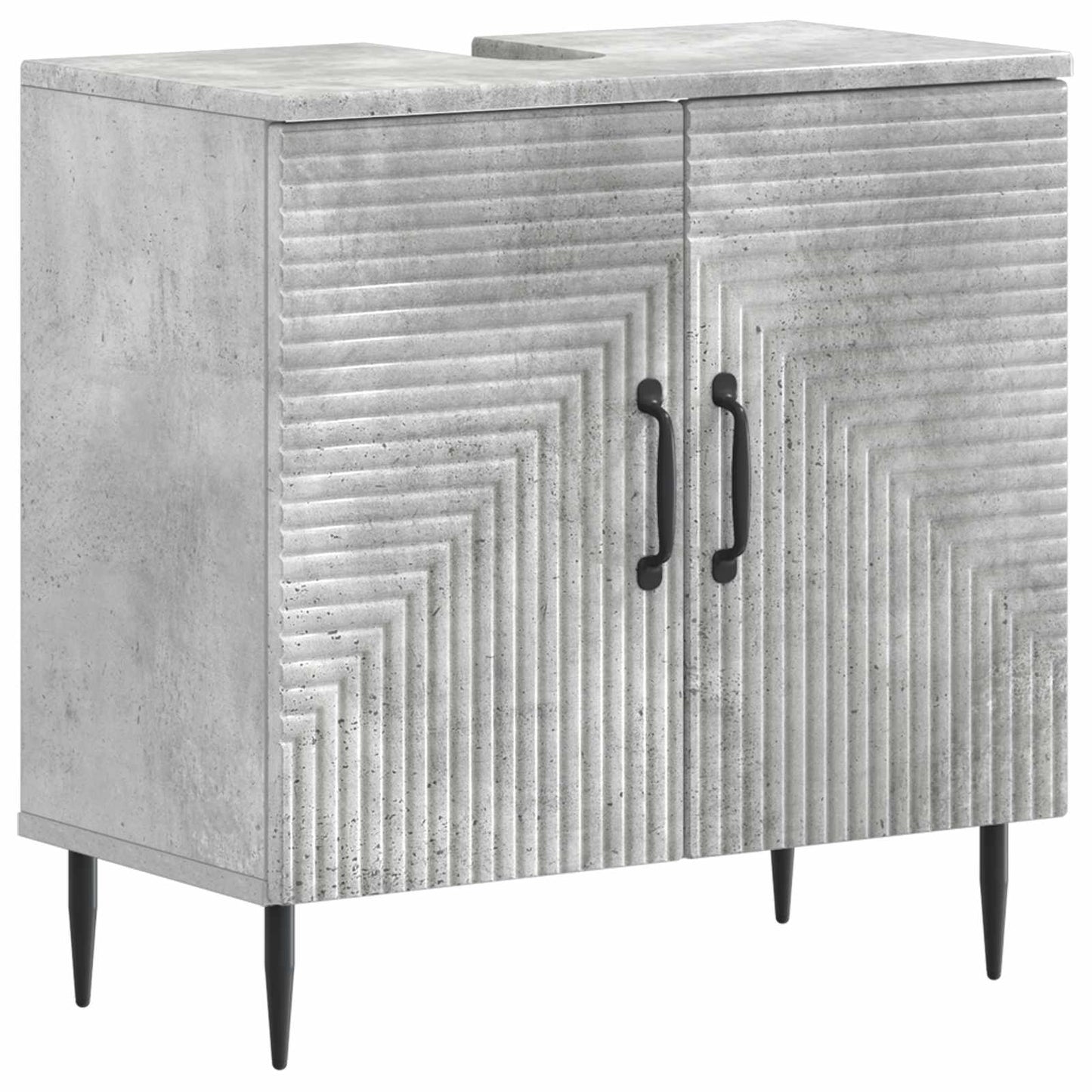 vidaXL Bathroom Sink Cabinet HAARLEM Concrete Grey 59.5 x 31.5x 59 cm 2