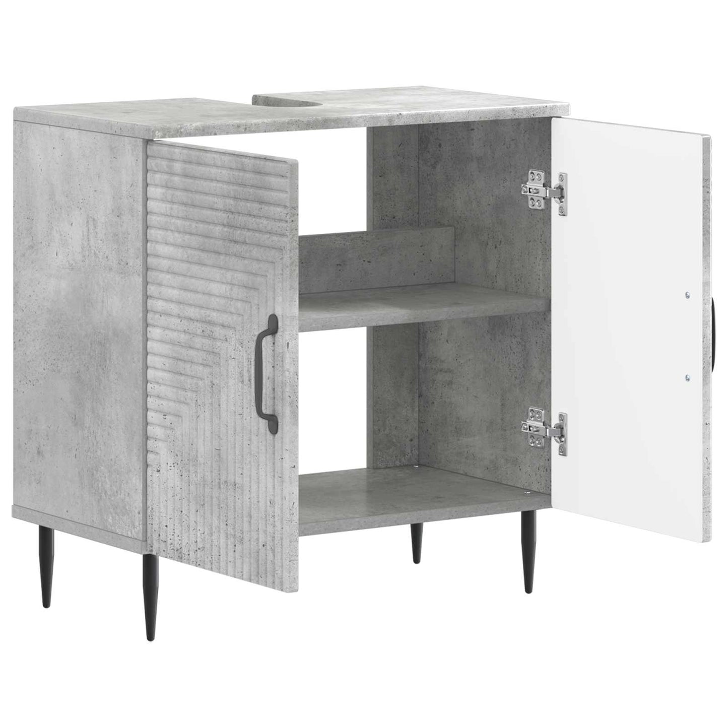 vidaXL Bathroom Sink Cabinet HAARLEM Concrete Grey 59.5 x 31.5x 59 cm 3
