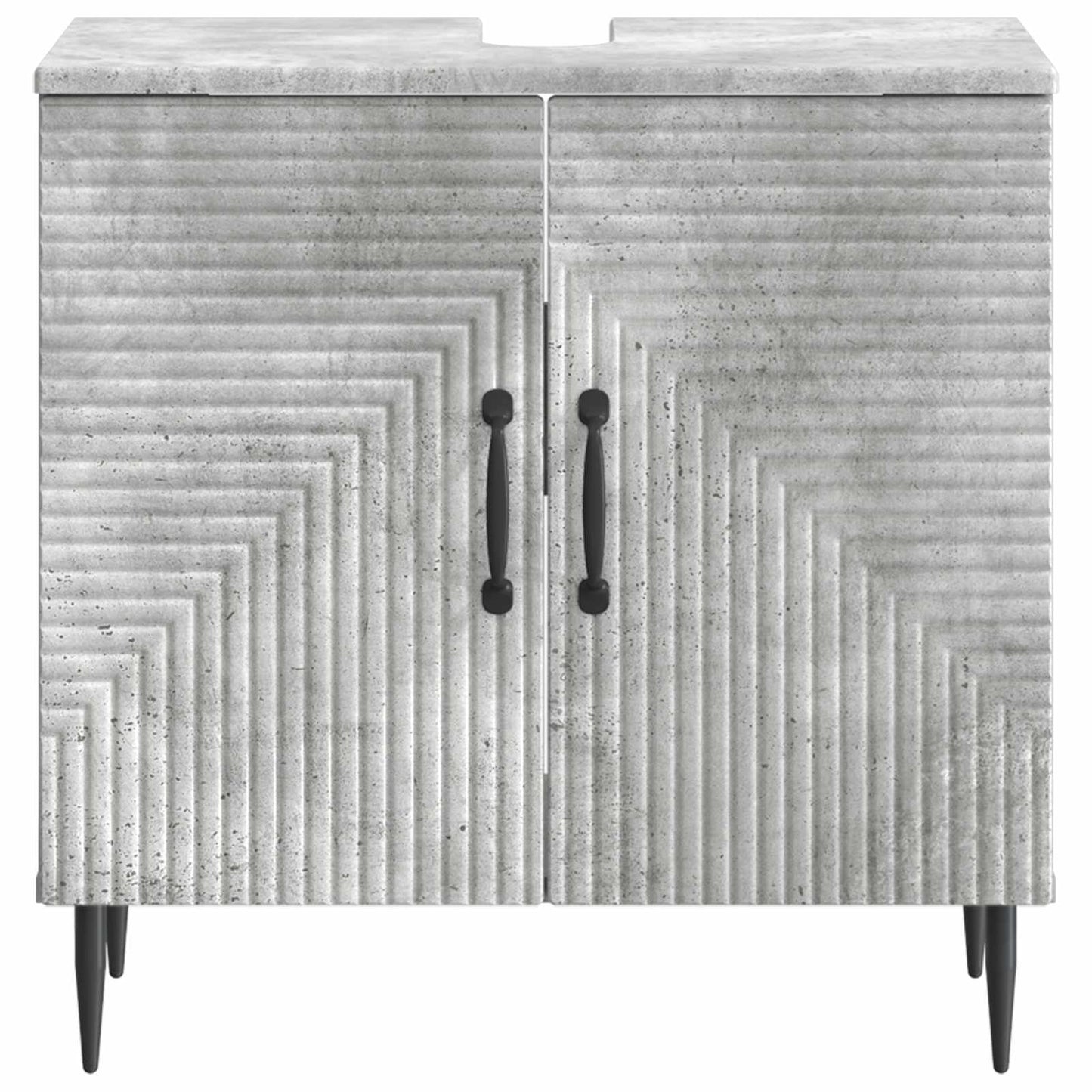 vidaXL Bathroom Sink Cabinet HAARLEM Concrete Grey 59.5 x 31.5x 59 cm 4
