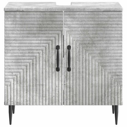 vidaXL Bathroom Sink Cabinet HAARLEM Concrete Grey 59.5 x 31.5x 59 cm 4