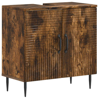vidaXL Bathroom Sink Cabinet HAARLEM Smoked Oak 59.5 x 31.5x 59 cm 2