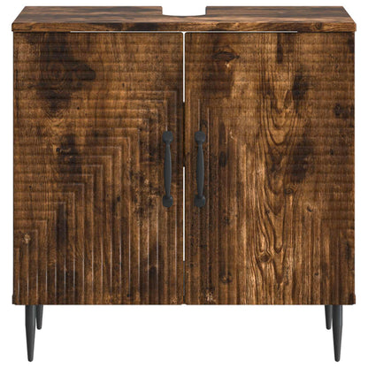 vidaXL Bathroom Sink Cabinet HAARLEM Smoked Oak 59.5 x 31.5x 59 cm 4