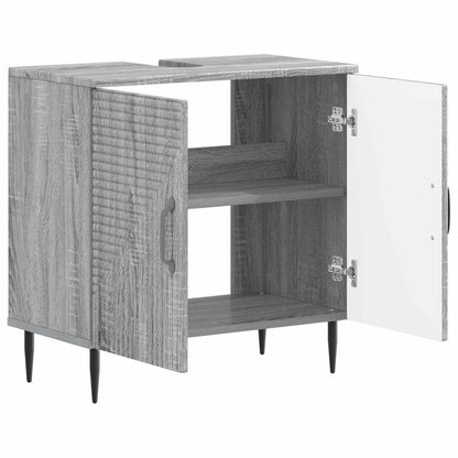 vidaXL Bathroom Sink Cabinet HAARLEM Grey Sonoma 59.5 x 31.5x 59 cm 3
