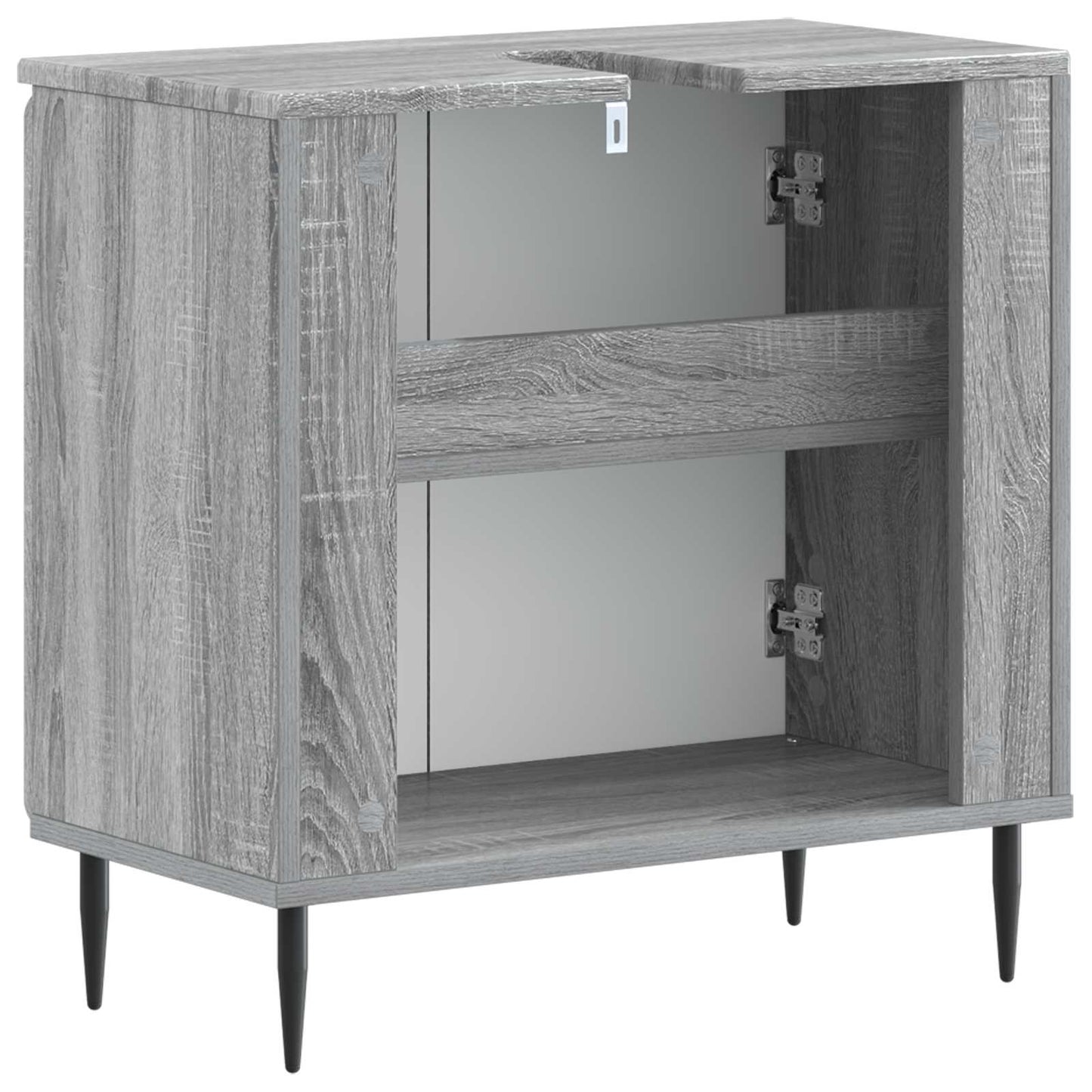 vidaXL Bathroom Sink Cabinet HAARLEM Grey Sonoma 59.5 x 31.5x 59 cm 6