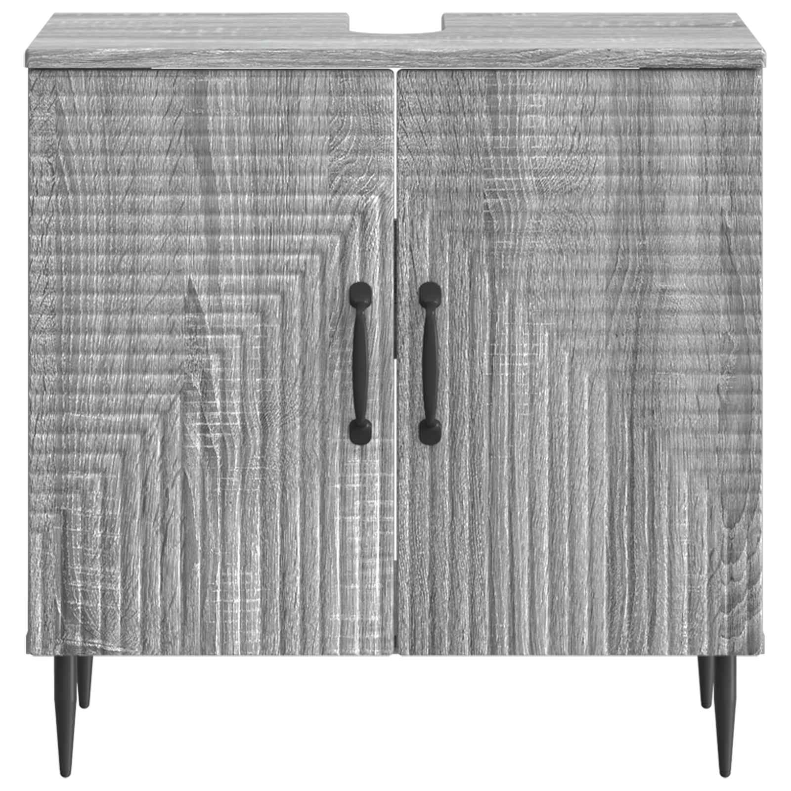 vidaXL Bathroom Sink Cabinet HAARLEM Grey Sonoma 59.5 x 31.5x 59 cm 4