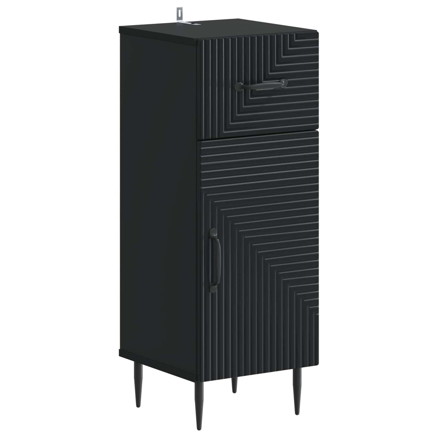 vidaXL Bathroom Storage Cainet HAARLEM Black 30 x 31 x 80 cm 2