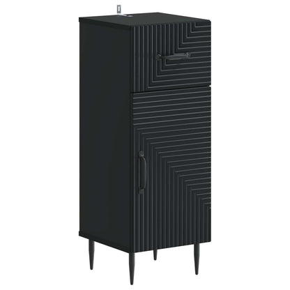 vidaXL Bathroom Storage Cainet HAARLEM Black 30 x 31 x 80 cm 2