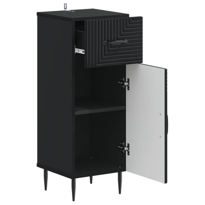 vidaXL Bathroom Storage Cainet HAARLEM Black 30 x 31 x 80 cm 3