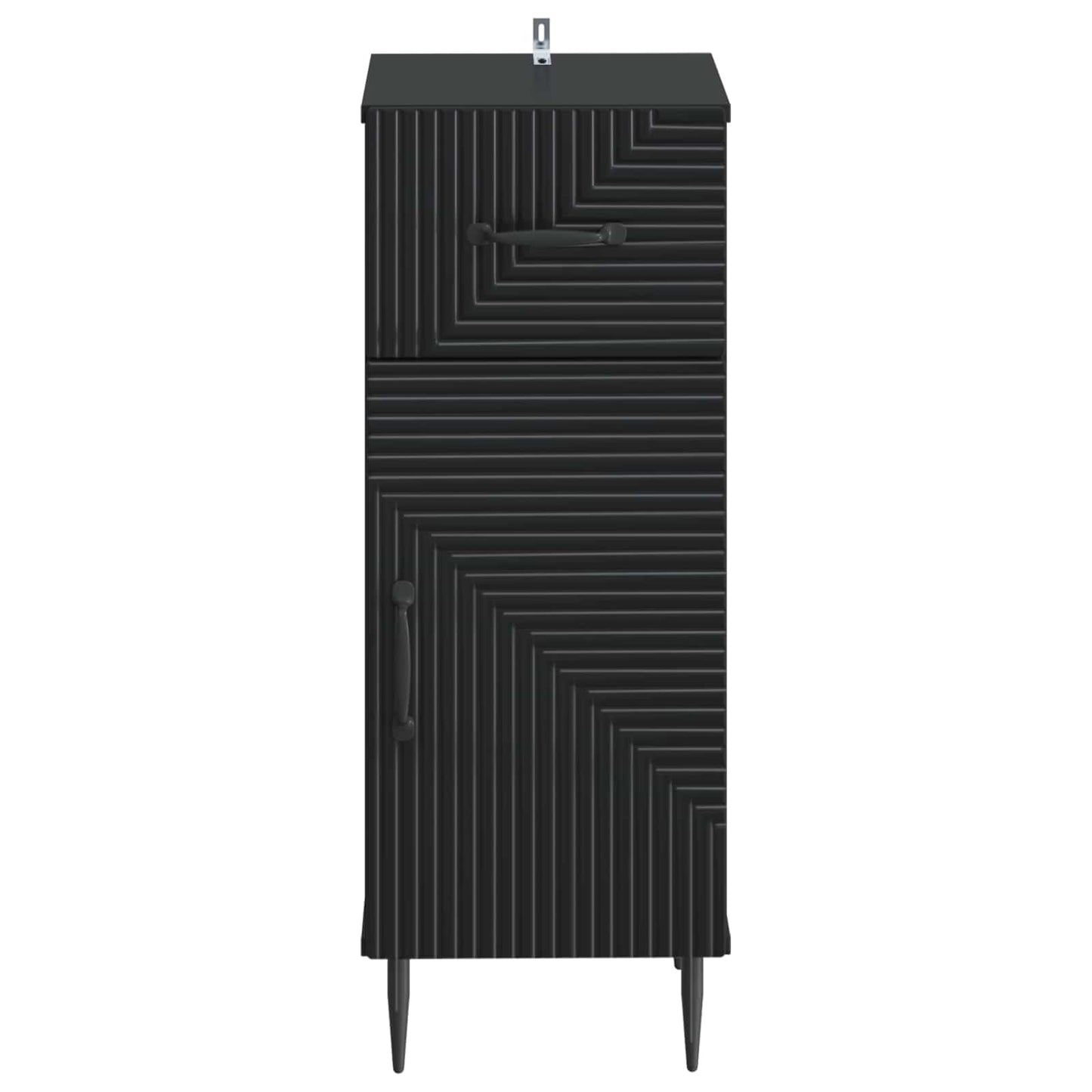 vidaXL Bathroom Storage Cainet HAARLEM Black 30 x 31 x 80 cm 4