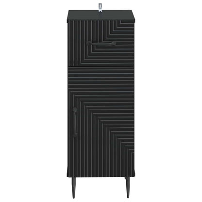 vidaXL Bathroom Storage Cainet HAARLEM Black 30 x 31 x 80 cm 4